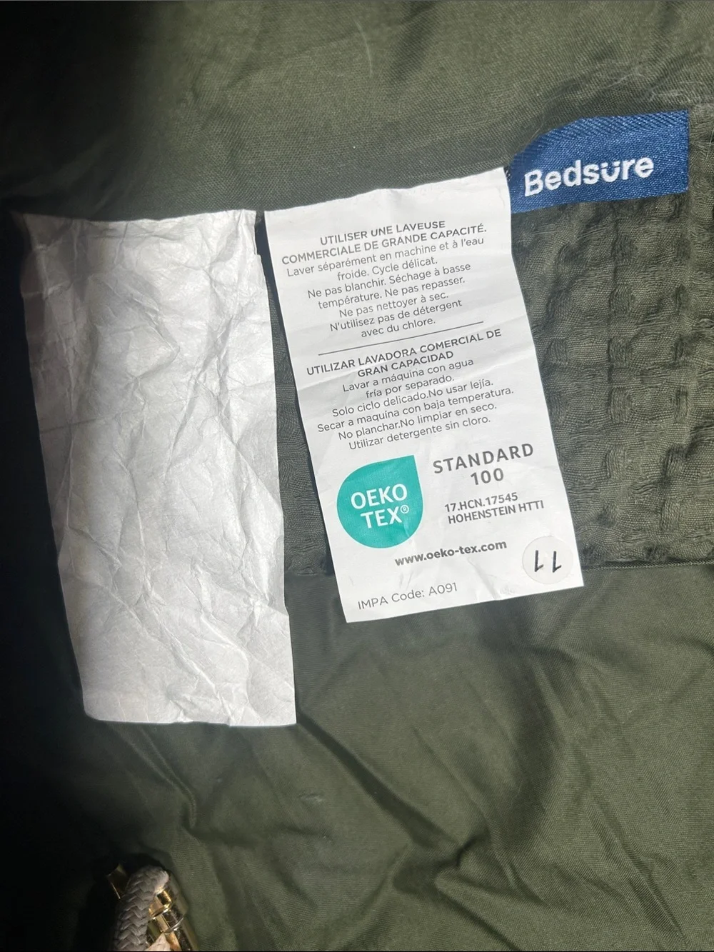 Bedsure Queen size, Olive Green Textured comforter